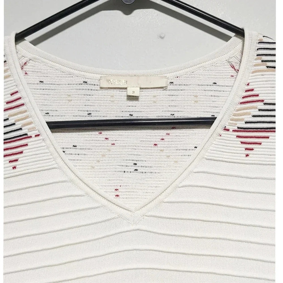 Maje Ribbed V-Neck 3/4 Sleeve Top - Picture 4 of 8